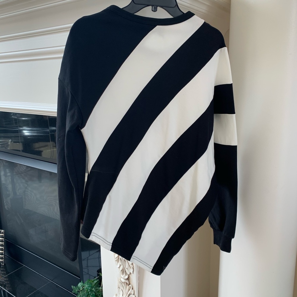 Y3 B&W Striped Sweatshirt - Picture 2 of 3